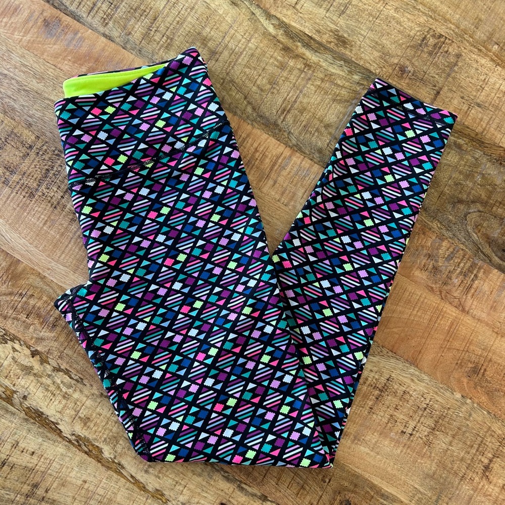 VSX Sport Victorias Secret Knockout Tight Leggings Geometric Print Long Large